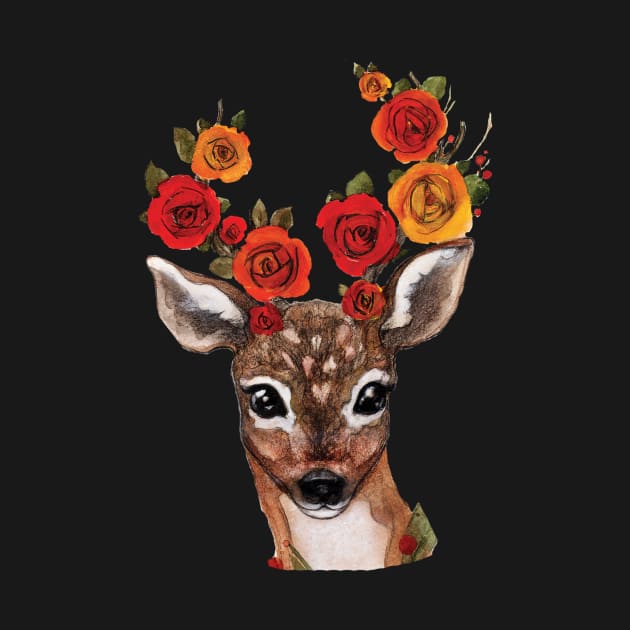 Floral Deer by TatianaBS