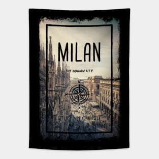 Milan city, Italy, the fashion capital of the world. Tapestry