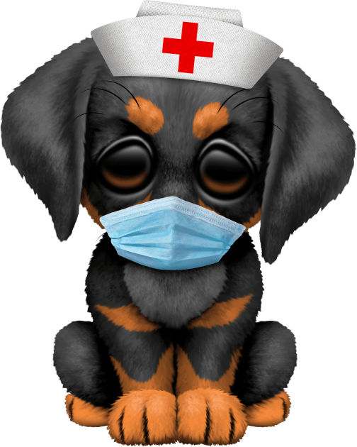 Cute Doberman Puppy Nurse Kids T-Shirt by jeffbartels