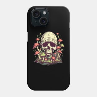 Nature's Surreal Psychedelic Mushroom Skull Phone Case