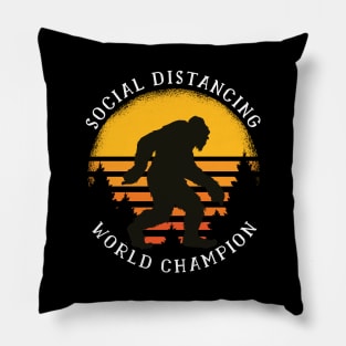 Social Distancing Bigfoot Pillow