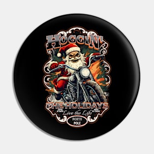 Skull Santa Hogging Pin