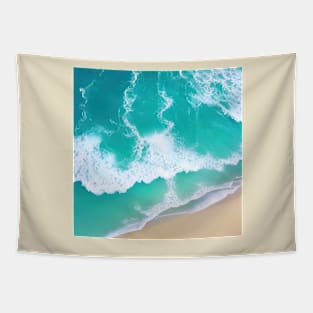 Copy of Copy of Hyperrealistic blue ocean waves Tapestry