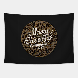 Merry Christmas handmade lettering Tapestry