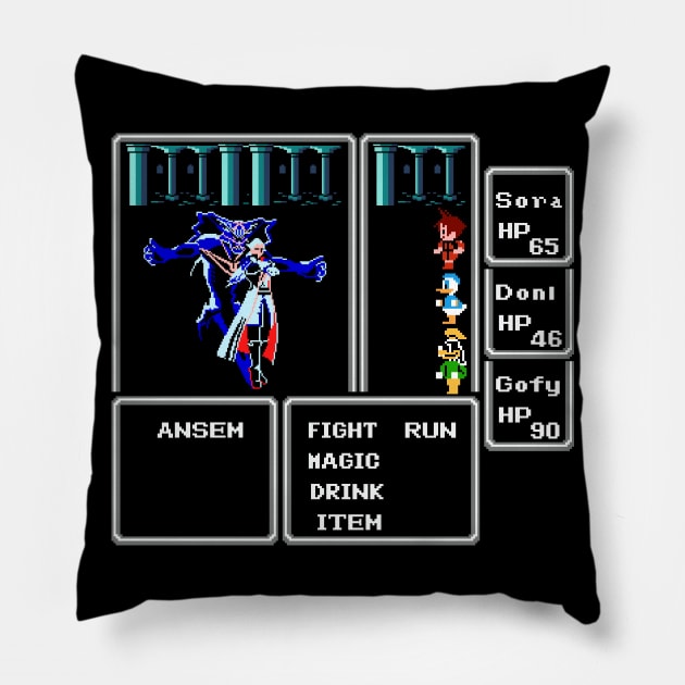 8 Bit Hearts Pillow by Sunshone1