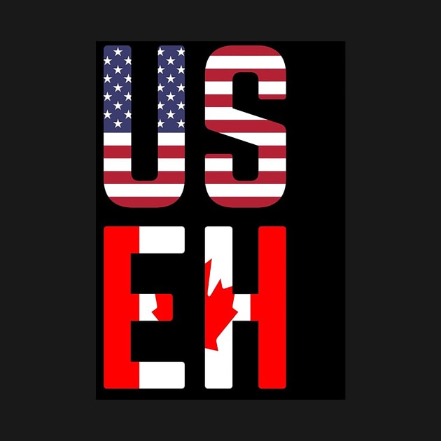 USEH America Canada Flag Funny American Canadian by johnsonmargarette