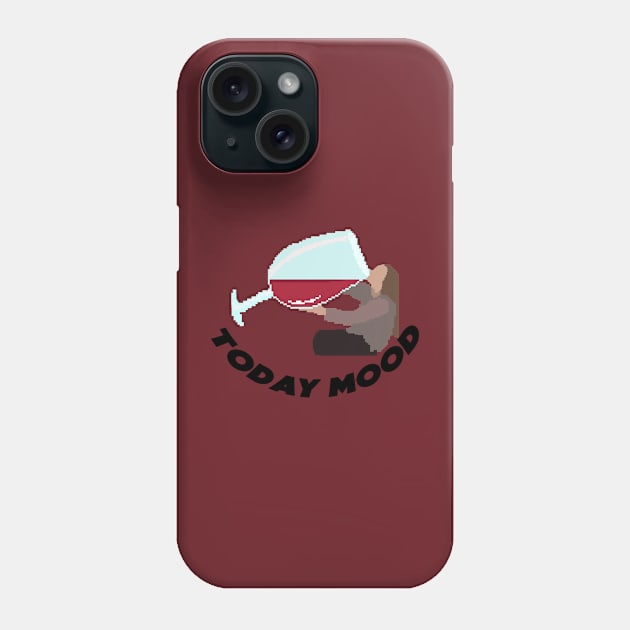 WİNE TODAY MOOD - Pixelart Phone Case by nurkaymazdesing