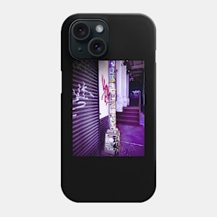 Purple NYC Street Pop Art Graffiti Stickers Phone Case