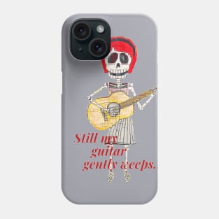 Lively Bones Guitar Girl pixel finish. Phone Case