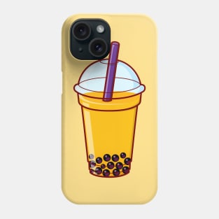 Peach Bubble Tea Phone Case