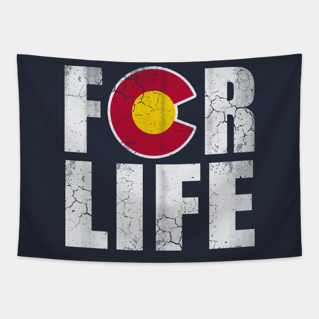 Colorado For Life Flag Native Quote Saying Gift Tapestry by E