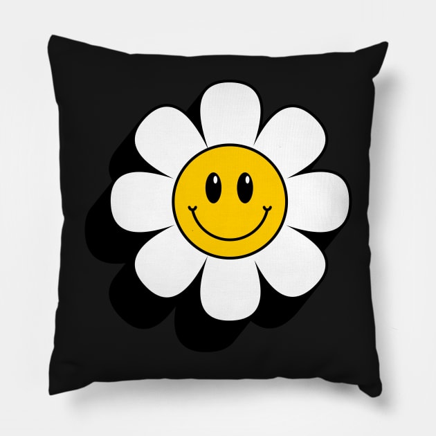 Daisy Smiley Pillow by Shadowbyte91