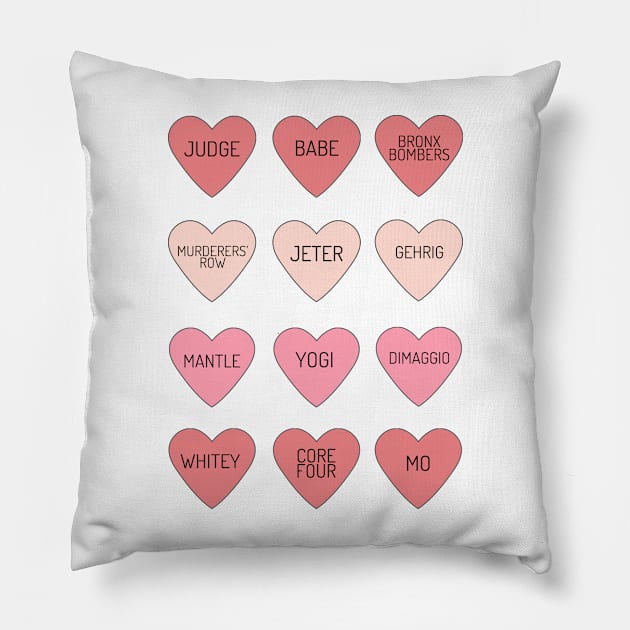 All-Time Yankees V-Day Pillow by Uptown & the Bronx