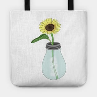 Sunflower in Light blub Tote