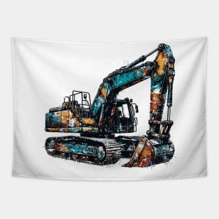 Excavator Tapestry