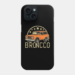 Retro 1987-1991 Ford Bronco w/Tires Phone Case