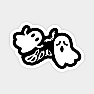 Airy White Halloween Ghosts Magnet