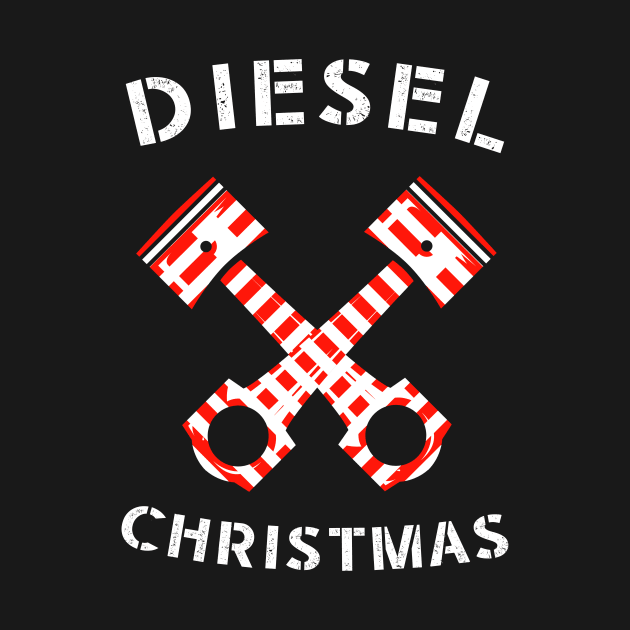 Diesel Christmas Engine Pistons Grunge Shirt by CMDesign