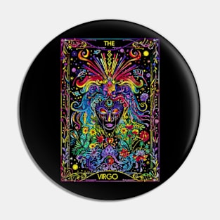 The Virgo Tarot Card Colorful Artsy Zodiac Sign Astrology Pin