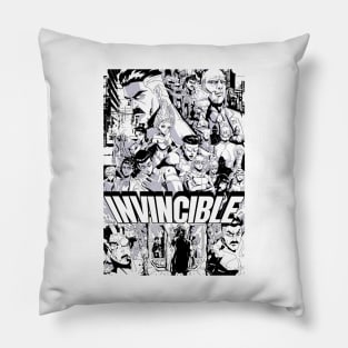 Invincible Manga Poster BW Pillow