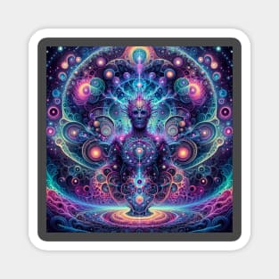 trippy sacred geometry Magnet