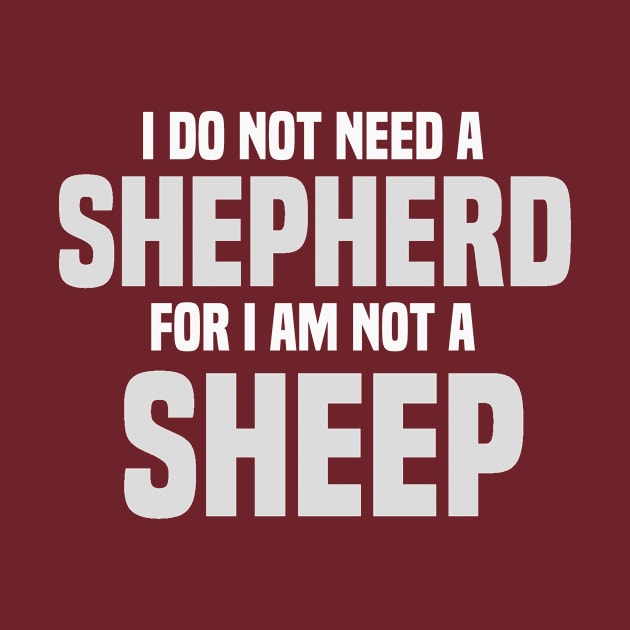 I Am Not A Sheep Atheist Motivational by Mellowdellow