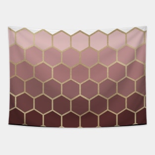 Honeycomb - Dusty Rose & Champagne Tapestry