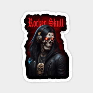 Rocker Skull Magnet