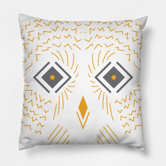 Owl art. Pillow by JAD'OUX