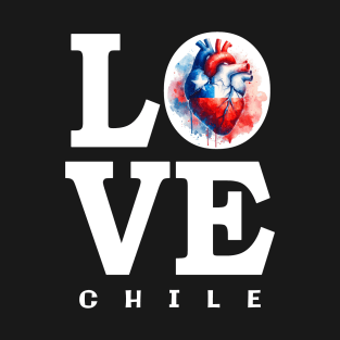 I Love Chile Artistic Pride Heart T-Shirt