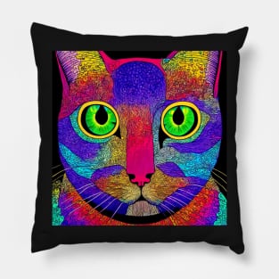 Rainbow Cat Pillow