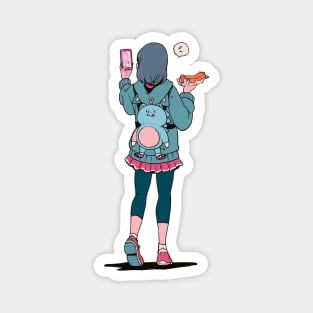 New Normal Friendship Cat Girl Magnet