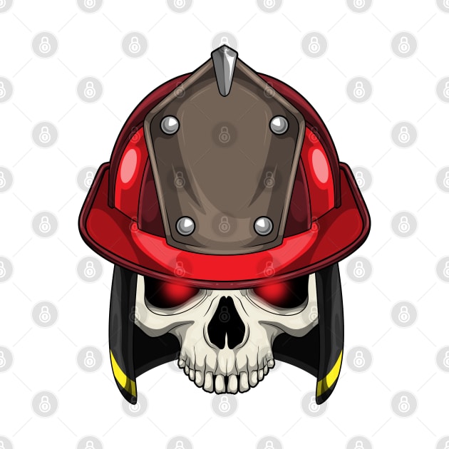 Skull Firefighter Fire department by Markus Schnabel