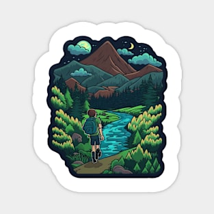 Beautiful Hiker Motif - Buy and Plant a Tree Magnet