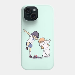 I draw that scene of nano and hakase dabbing on sakamoto / funny nichijou meme Phone Case