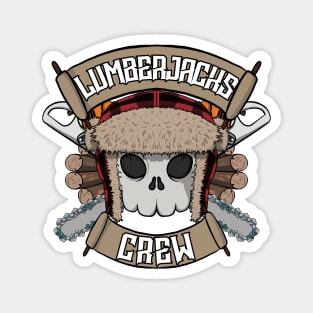Lumberjacks crew Jolly Roger pirate flag Magnet