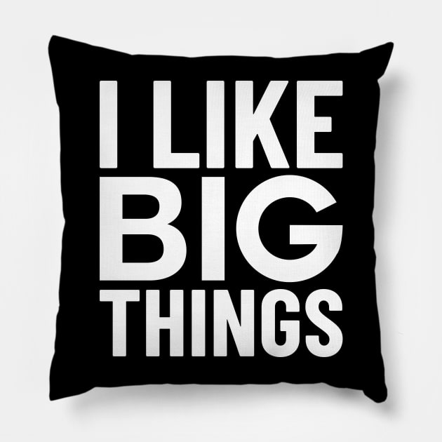 I Like Big Things Pillow by santelmoclothing