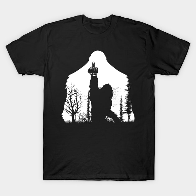 Funny Bigfoot Middle Finger For Squatch Believers T-Shirt Funny Bigfoot Middle Finger For Squatch Believers T-Shirt