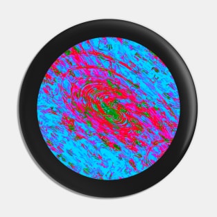 Abstract Fractal Wave Spiral Galaxy Rose Red Purple Blue marbled Pattern Swirl Natural Flow Pin