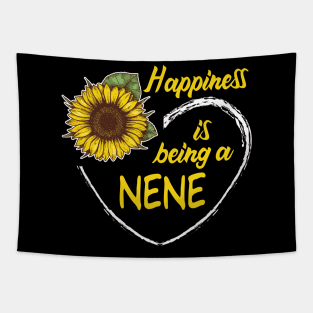 Happiness Is Being A Nene Sunflower Heart Tapestry