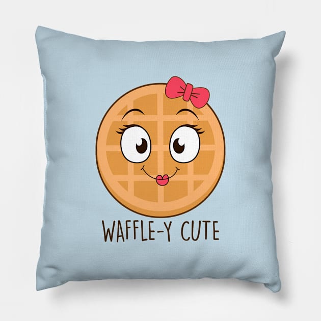 Waffle-y-cute Pillow by NotSoGoodStudio