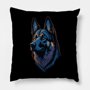 Retro German Shepherd Pillow