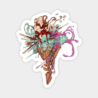 Imploding Ice Cream Cone Magnet