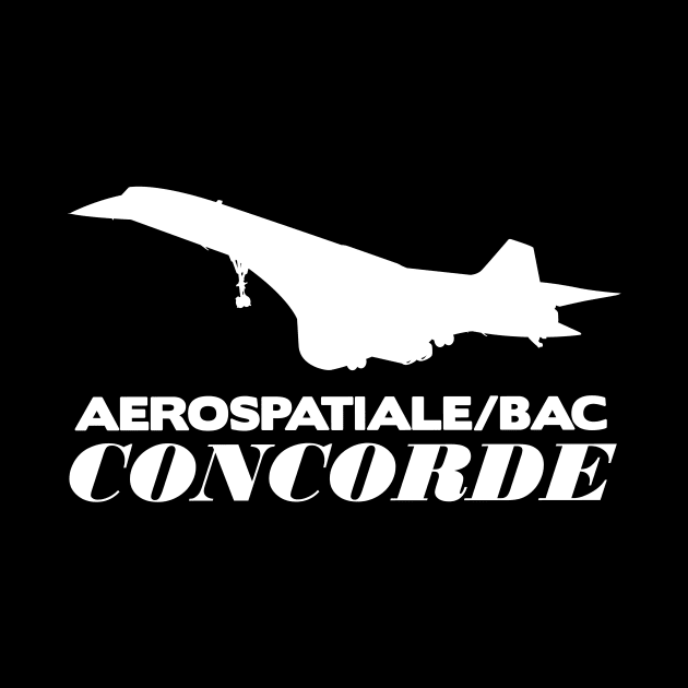 Aerospatiale-BAC Concorde Silhouette Print (White) by TheArtofFlying