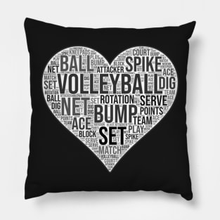 Volleyball Heart Pillow