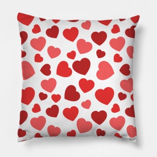 Pattern Of Hearts, Red Hearts, Hearts Pattern Pillow