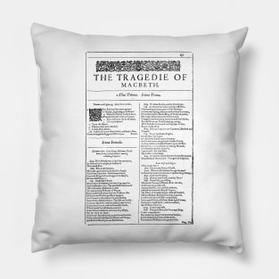 Macbeth First Page Pillow