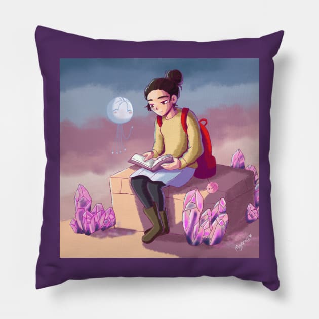 Cute charater art Pillow by Mayarart