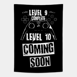 Level 9 Complete, white theme Tapestry