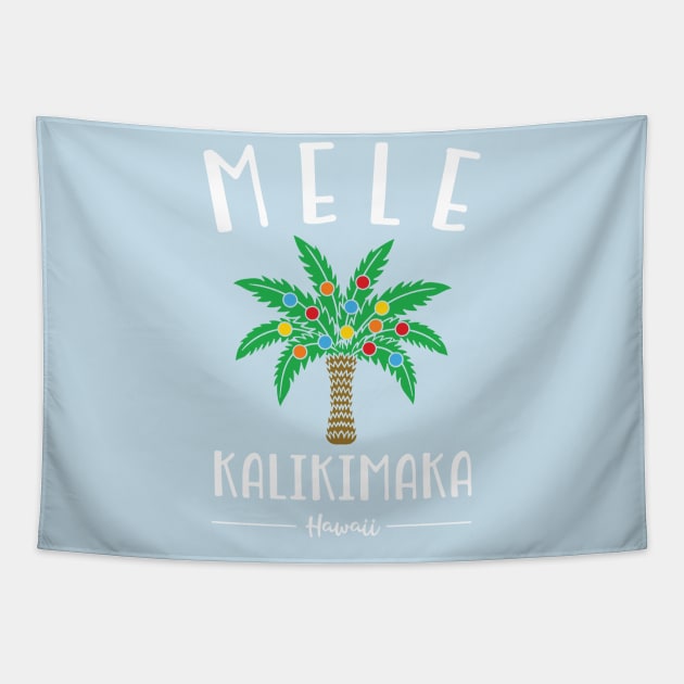 Mele Kalikimaka Hawaiian Christmas Tapestry by ECStudios